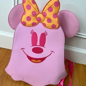 Loungefly Disney Pastel Ghost Minnie Mouse Glow-in-the-Dark Mini Backpack